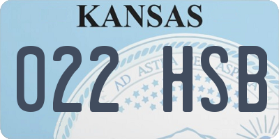 KS license plate 022HSB