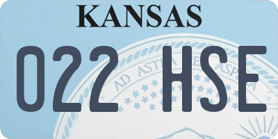 KS license plate 022HSE