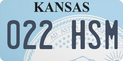 KS license plate 022HSM