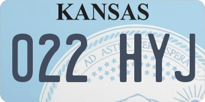 KS license plate 022HYJ