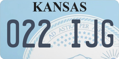 KS license plate 022IJG