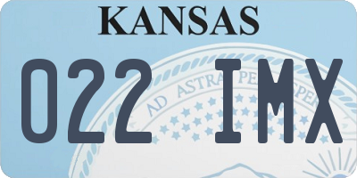 KS license plate 022IMX