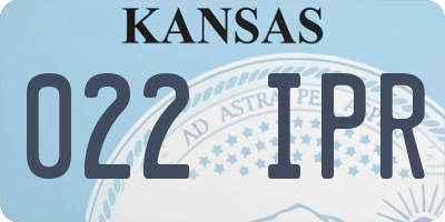KS license plate 022IPR