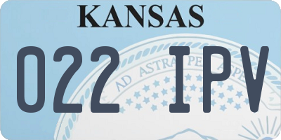 KS license plate 022IPV