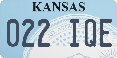 KS license plate 022IQE