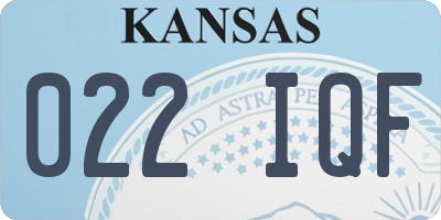 KS license plate 022IQF