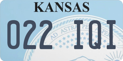 KS license plate 022IQI