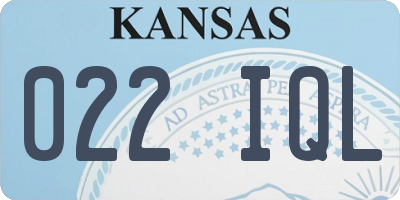 KS license plate 022IQL