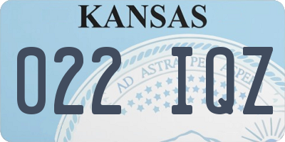KS license plate 022IQZ