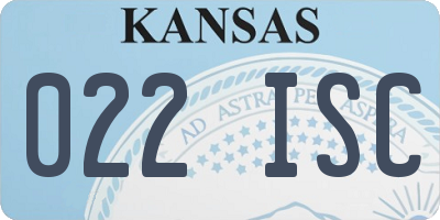 KS license plate 022ISC