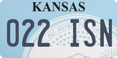 KS license plate 022ISN
