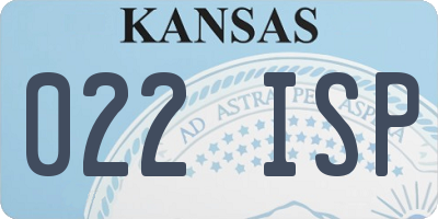 KS license plate 022ISP