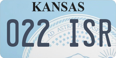 KS license plate 022ISR