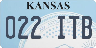 KS license plate 022ITB