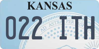 KS license plate 022ITH