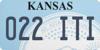 KS license plate 022ITI
