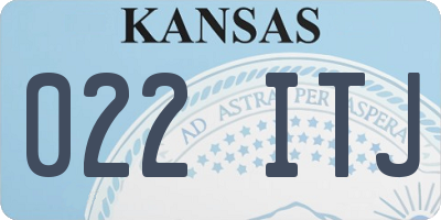 KS license plate 022ITJ