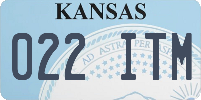 KS license plate 022ITM