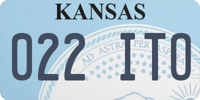 KS license plate 022ITO