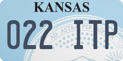 KS license plate 022ITP