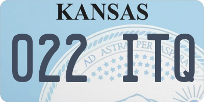 KS license plate 022ITQ