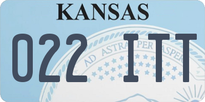 KS license plate 022ITT