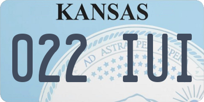 KS license plate 022IUI