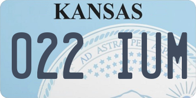 KS license plate 022IUM