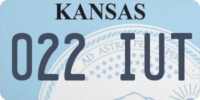 KS license plate 022IUT