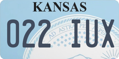 KS license plate 022IUX