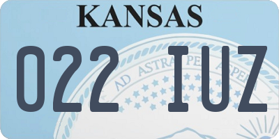 KS license plate 022IUZ