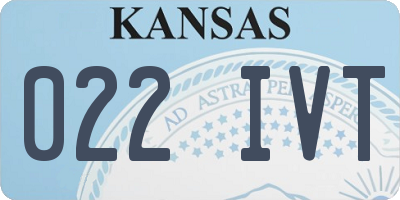 KS license plate 022IVT