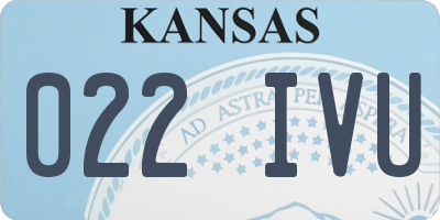 KS license plate 022IVU