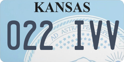 KS license plate 022IVV