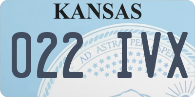 KS license plate 022IVX