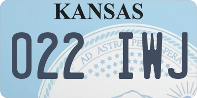 KS license plate 022IWJ