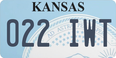 KS license plate 022IWT