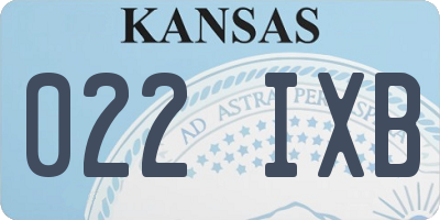 KS license plate 022IXB
