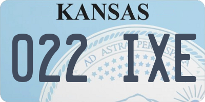 KS license plate 022IXE
