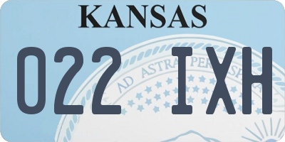 KS license plate 022IXH