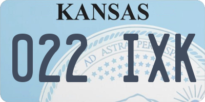 KS license plate 022IXK