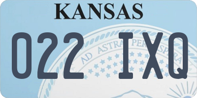 KS license plate 022IXQ
