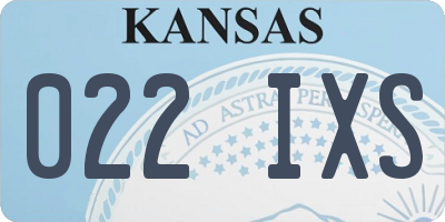 KS license plate 022IXS