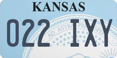 KS license plate 022IXY