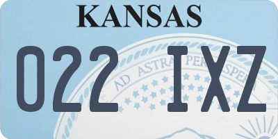 KS license plate 022IXZ
