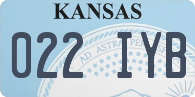 KS license plate 022IYB