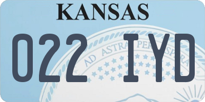 KS license plate 022IYD
