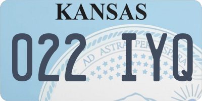 KS license plate 022IYQ