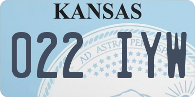 KS license plate 022IYW