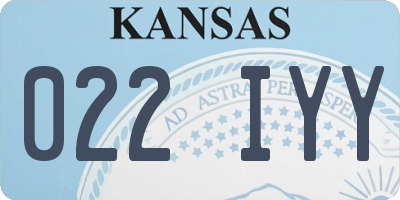 KS license plate 022IYY